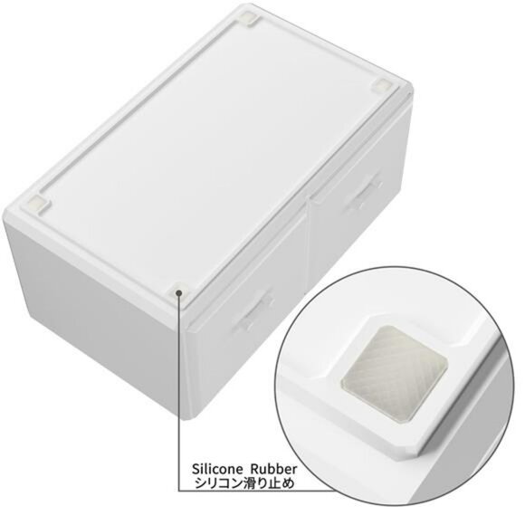 Makeup Organizer with Drawers Cosmetic Storage Box Vanity Case White Plastic - Picture 4 of 7